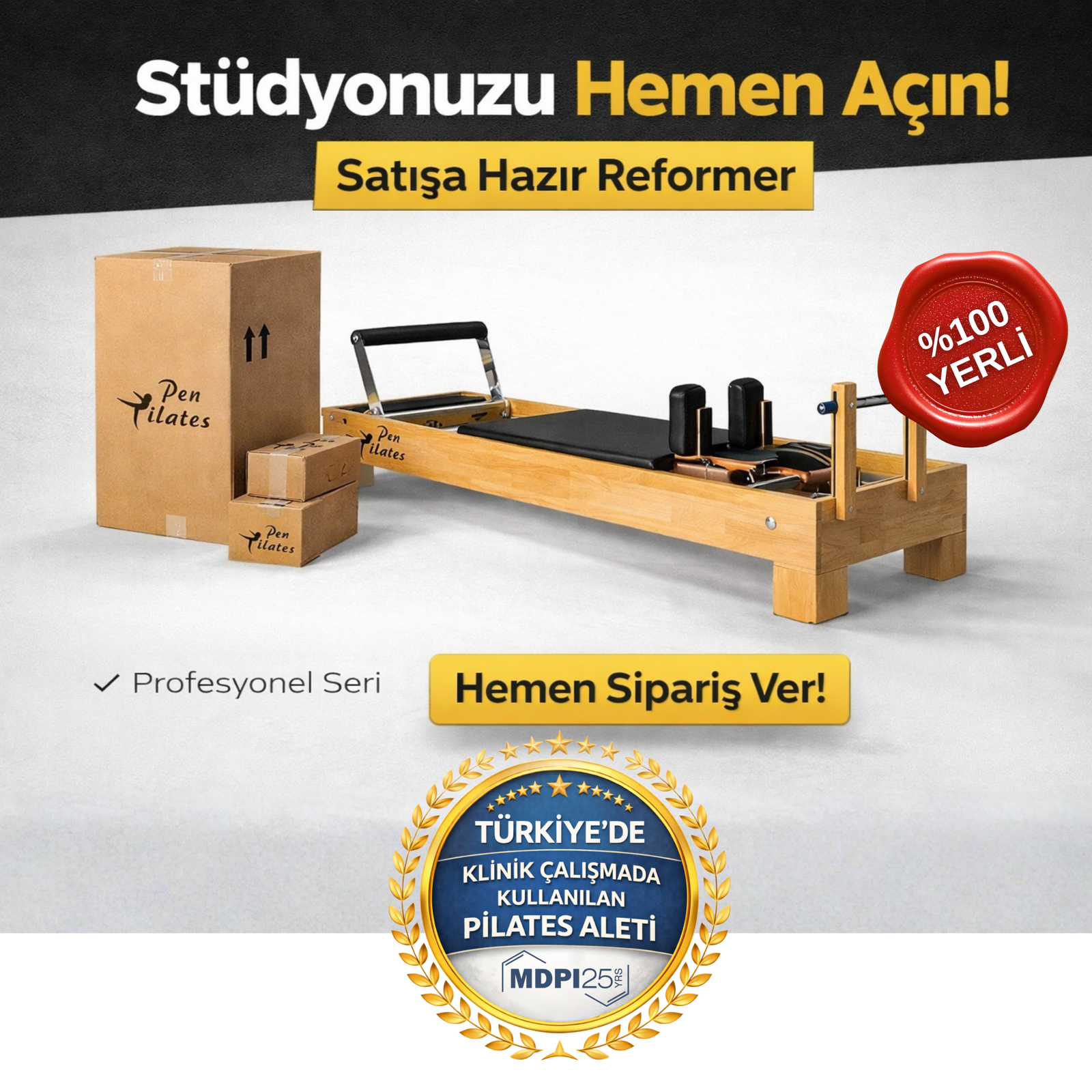 satışa hazır Pen Pilates reformer pilates ekipmanı